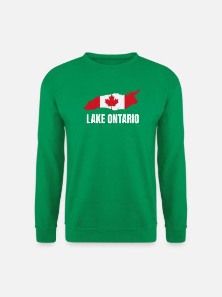 Ontario Karte mit kanadischer Flagge - Unisex Pullover - Kelly Green