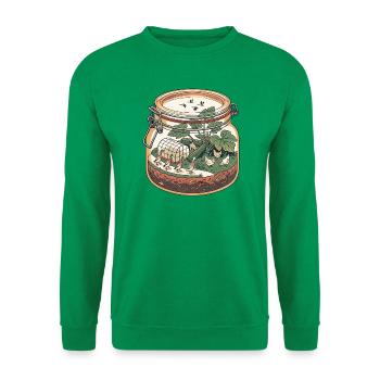 Hühner im Glasgarten / Einmachglas - Unisex Pullover - Kelly Green - Vorne