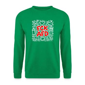 FCK AFD - Unisex Pullover - Kelly Green - Vorne