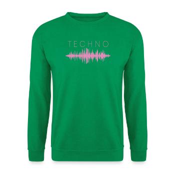 Techno Bass Party - Unisex Pullover - Kelly Green - Vorne