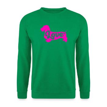 Dachshund Rauhaardackel - Unisex Pullover - Kelly Green - Vorne