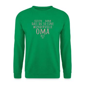 Beste Oma Herz Dankeschön Großmutter Geschenkidee - Unisex Pullover - Kelly Green - Vorne
