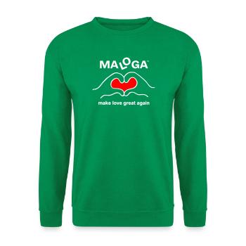 MALOGA  - Make Love Great Again - Unisex Pullover - Kelly Green - Vorne