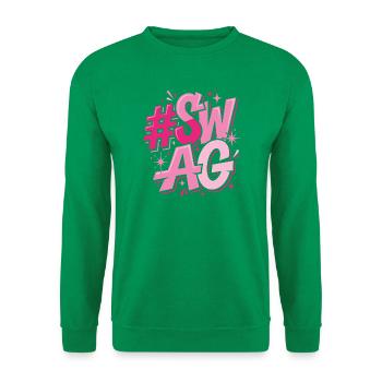 Swag-Hashtag Neon Pink - Unisex Pullover - Kelly Green - Vorne