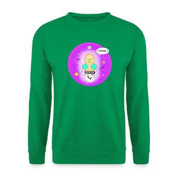 Sweet Dopamine Character „I'm here" pink - Unisex Pullover - Kelly Green - Vorne