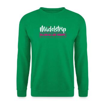 Mädelstrip 2026 Girls Trip Mädelstour Mädlstrip - Unisex Pullover - Kelly Green - Vorne