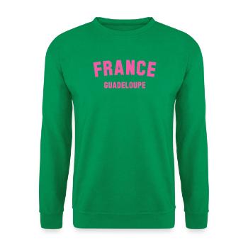 Guadeloupe France - Unisex Pullover - Kelly Green - Vorne