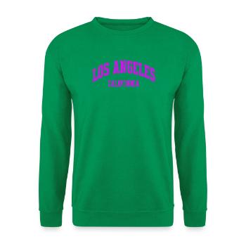 Los Angeles California Schriftzug Pink - Unisex Pullover - Kelly Green - Vorne