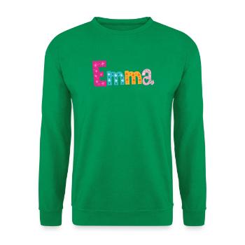 Personalisierter Emma-Name - Unisex Pullover - Kelly Green - Vorne