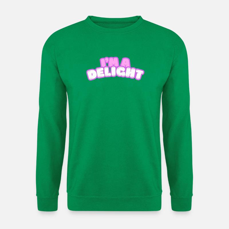 Im Delight Bubble Text - Unisex Sweatshirt - kelly green