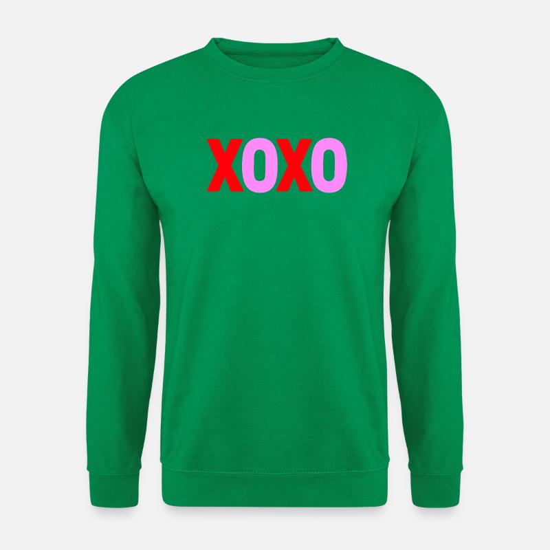 XOXO Love Valentine Textdesign - Unisex Pullover - Kelly Green