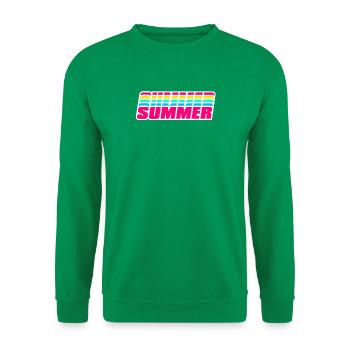 Retro-Sommer | Regenbogen im 80er-Jahre-Stil - Unisex Pullover - Kelly Green - Vorne