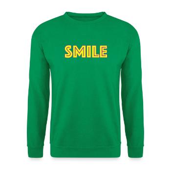 Neon Smile Schriftzug - Unisex Pullover - Kelly Green - Vorne