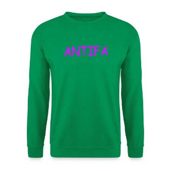 Antifa - lilac - Unisex Sweatshirt - kelly green - Front