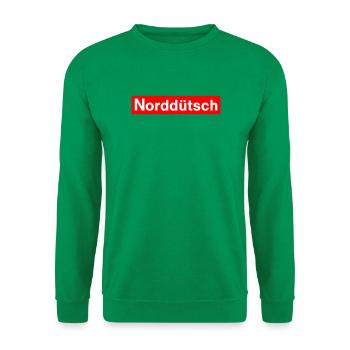 Nordduetsch Plattdeutsch Meer Shirt - Unisex Pullover - Kelly Green - Vorne