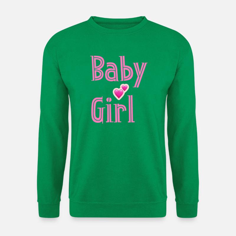 Baby Girl Pink Herzen Design - Unisex Pullover - Kelly Green