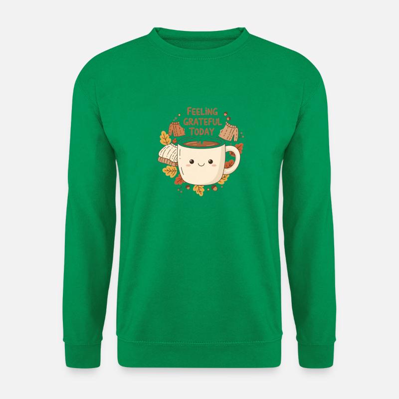 Dankbare Latte Tasse - Unisex Pullover - Kelly Green