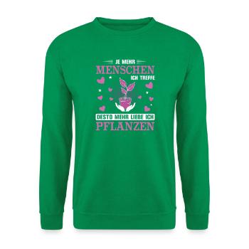 Garten Gärtner Gärtnern Spruch Gartenbau Pflanzen - Unisex Pullover - Kelly Green - Vorne