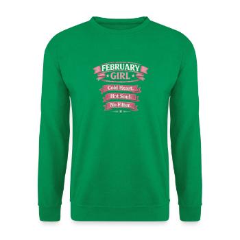 February Girl: Cold Heart Hot Soul - Unisex Pullover - Kelly Green - Vorne