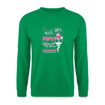 Alles Gute Papa wünscht dir dein bester Schwimmer - Unisex Pullover - Kelly Green - Vorne