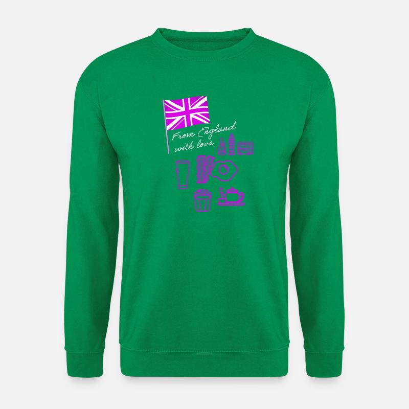 EXANGLIA (Lila + Weißer Text) - Unisex Pullover - Kelly Green