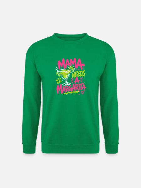 Mama Braucht Margarita Graffiti - Unisex Pullover - Kelly Green