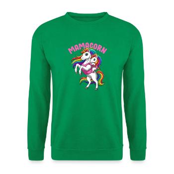 Mamacorn Mom Unicorn Muttertag - Unisex Pullover - Kelly Green - Vorne