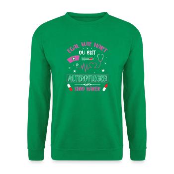 Altenpflege Pfleger Pflegepersonal Pflegekraft - Unisex Pullover - Kelly Green - Vorne