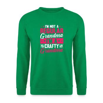 Im A Crafty Grandma  Want Nana Grandmother - Unisex Pullover - Kelly Green - Vorne