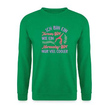 Turnen Mädchen Gymnastik Turnanzug Turnerin - Unisex Pullover - Kelly Green - Vorne