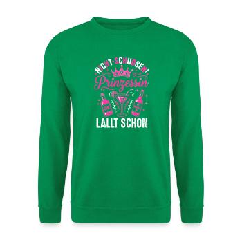 Prinzessin mit Krone, Gin & Wodka – Pink - Unisex Pullover - Kelly Green - Vorne