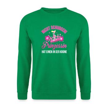 Nicht schubsen! Prinzessin – Krone & Cocktail - Unisex Pullover - Kelly Green - Vorne