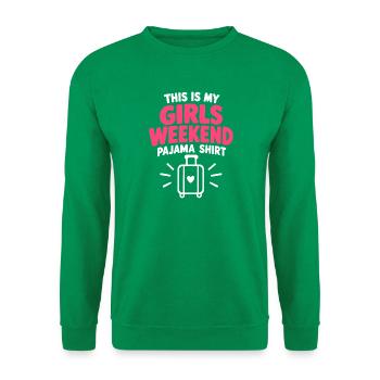 Mädchen-Wochenend-Pyjamashirt - Unisex Pullover - Kelly Green - Vorne