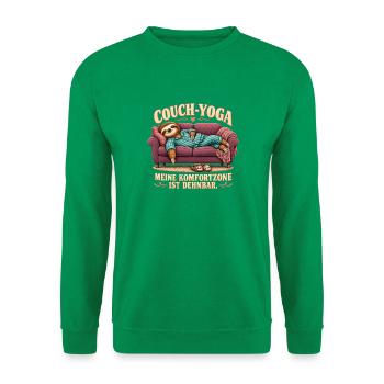 Couch-Yoga: Meine Komfortzone - Unisex Pullover - Kelly Green - Vorne