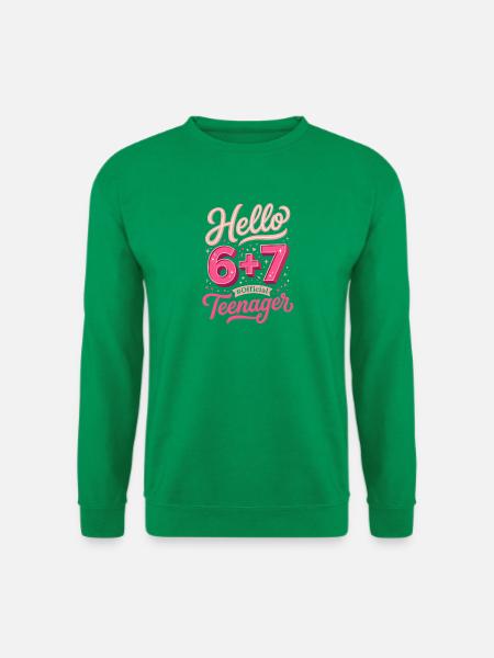 13. Geburtstag Teenager Mathe 6 + 7 - Unisex Pullover - Kelly Green
