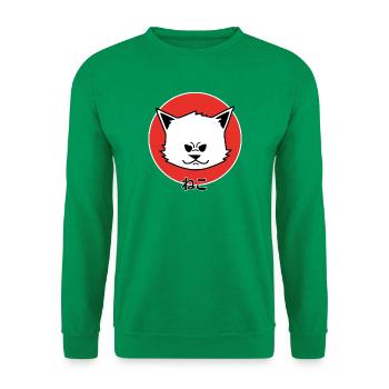 Cat Neko Japanese - Unisex Sweatshirt - kelly green - Front