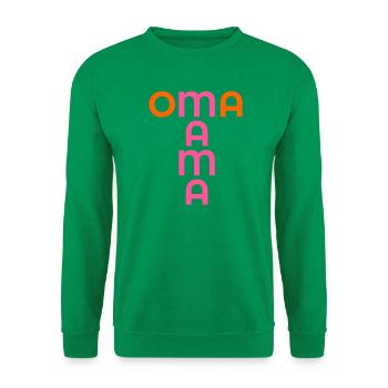 Baby Verkünden - Mama Oma - Unisex Pullover - Kelly Green - Vorne