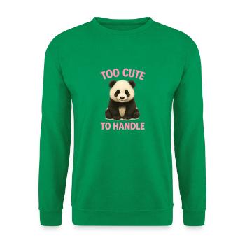 Niedlicher Panda mit Spruch - Unisex Pullover - Kelly Green - Vorne