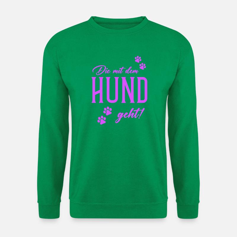 Die mit dem Hund geht - Unisex Pullover - Kelly Green