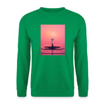 Flüssiger abstrakter Spritzer - Unisex Pullover - Kelly Green - Vorne