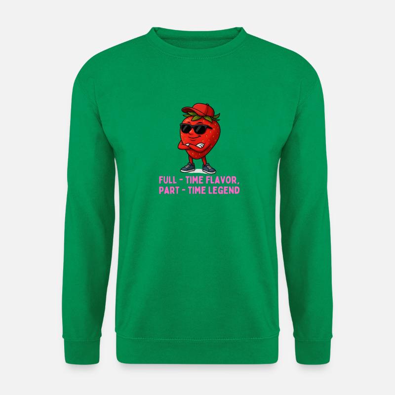 Erdbeere mit Stil Vollzeit Legende - Unisex Pullover - Kelly Green