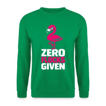Zero Flocks Given - Unisex Pullover - Kelly Green - Vorne