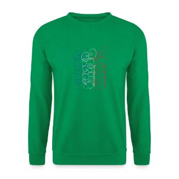 Dynamische Skizze der Paris Bubble Franz Flagge - Unisex Pullover - Kelly Green - Vorne