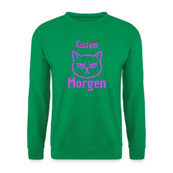 KEIN GUTEN MORGEN, MORGENMUFFEL! LUSTIGER SPRUCH - Unisex Pullover - Kelly Green - Vorne