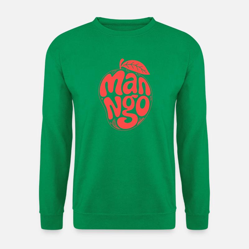Groovy Mango Fruit Typografie - Unisex Pullover - Kelly Green