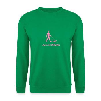 .exe ausführen ADMIN Pink - Unisex Pullover - Kelly Green - Vorne