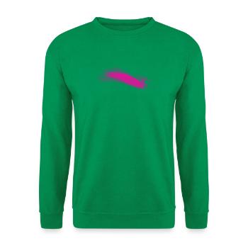 Pinker Pinselstrich Akzent - Unisex Pullover - Kelly Green - Vorne