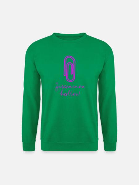 BÜROKLAMMER ZUSAMMENHALTEN, PROTEST, NIE WIEDER - Unisex Pullover - Kelly Green