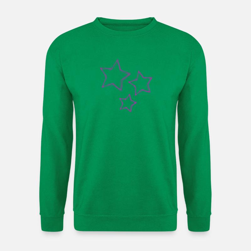 - STERN. STAR. STERNE. PARTY. GEBURTSTAG. WEIHNACHTEN - Unisex Pullover - Kelly Green