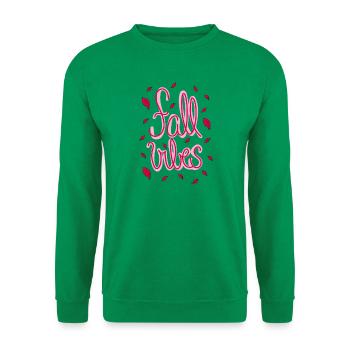 Fall Vibes - Kreatives, selfmade Herbstdesign - Unisex Pullover - Kelly Green - Vorne